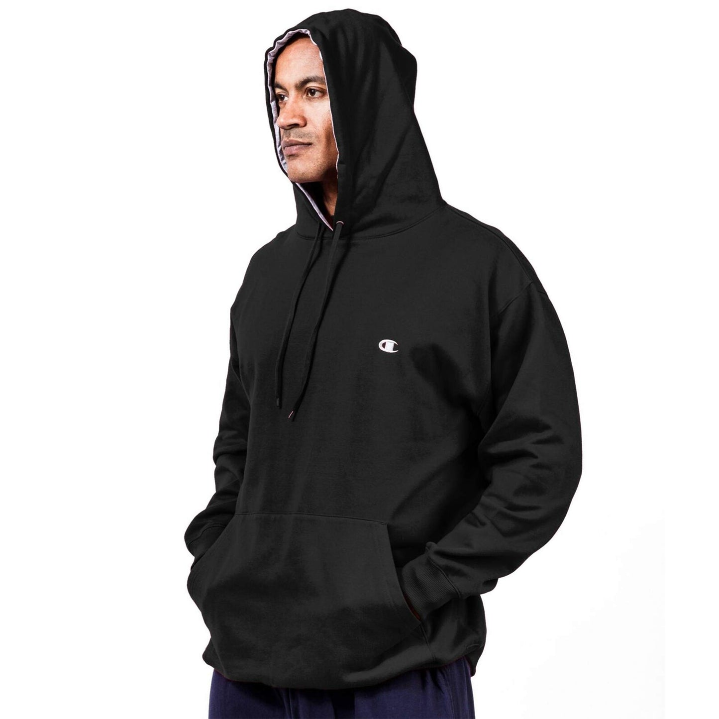 Champion Big and Tall Hoodies for Men - Fleece Pullover Sweatshirt Mens Hoodie Black