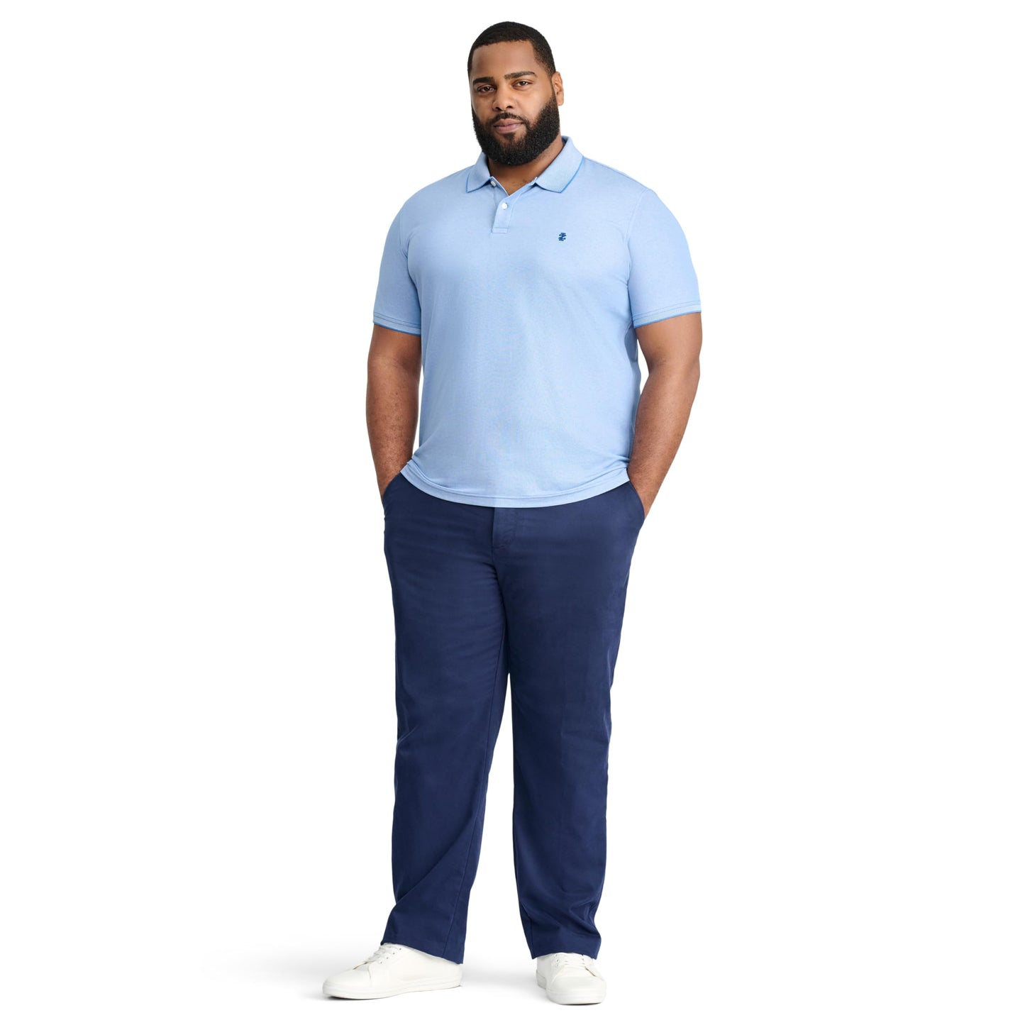 IZOD Men’s Big-and-Tall Advantage Performance Short-Sleeve Solid Polo Shirt, Bright Cobalt, 3X-Large