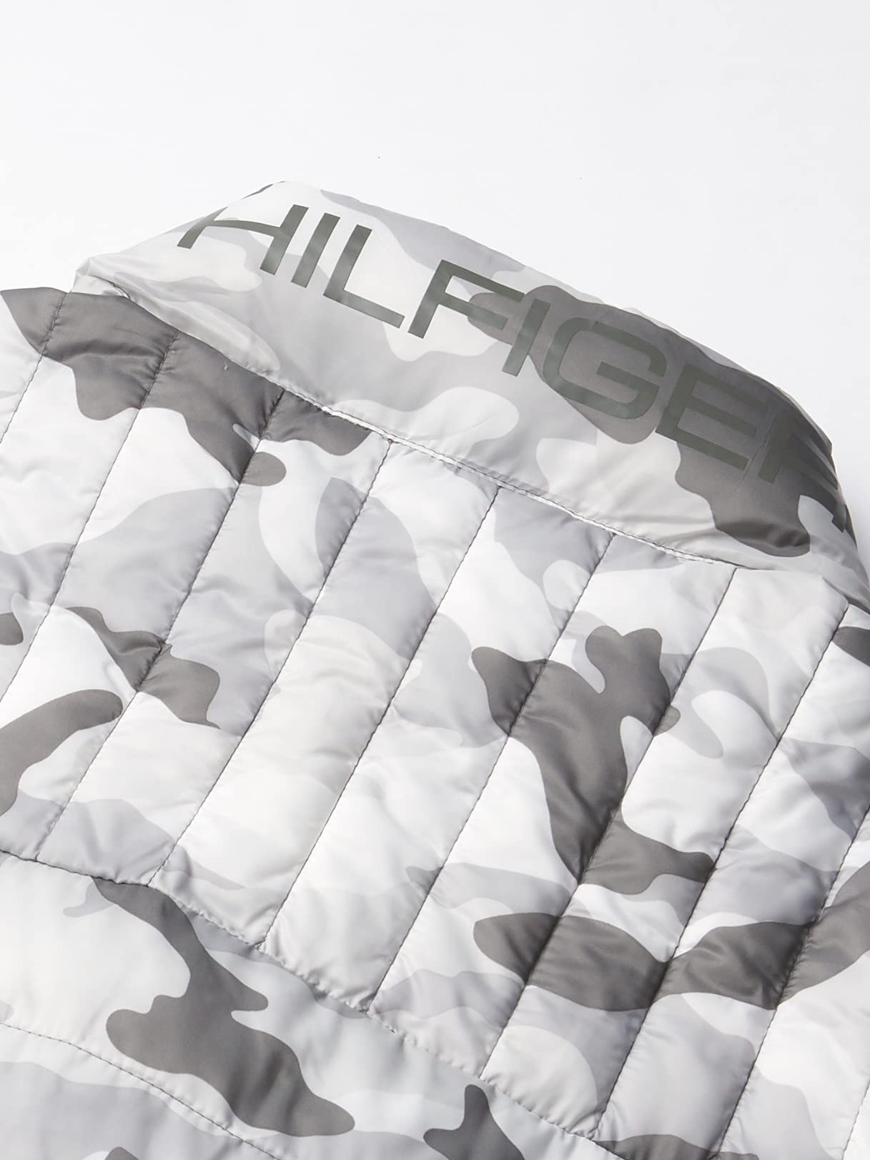 Tommy Hilfiger Men's Ultra Loft Lightweight Packable Puffer Jacket (Standard and Big & Tall), White Camouflage, Large