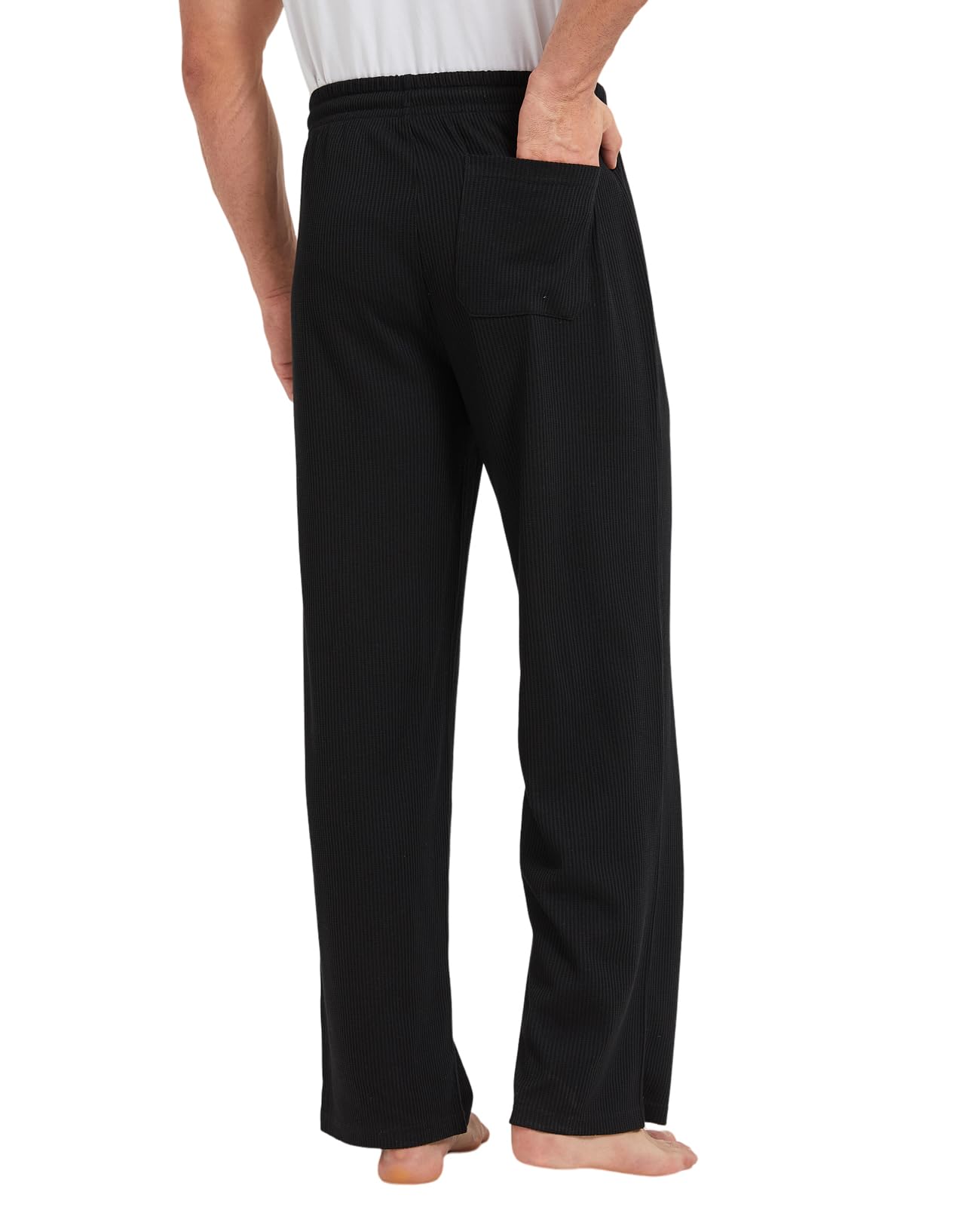 TTZ 34/36 Inseam Mens Tall Pajama Pants Waffle Pj Lounge Sleep Pants for Tall Men-XLT