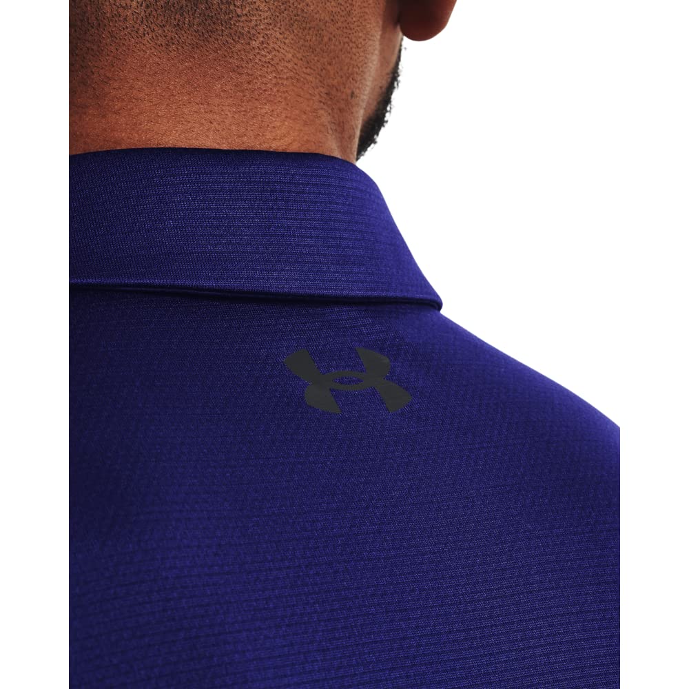 Under Armour Men's Tech Golf Polo, (468) Sonar Blue / / Black, Small Tall