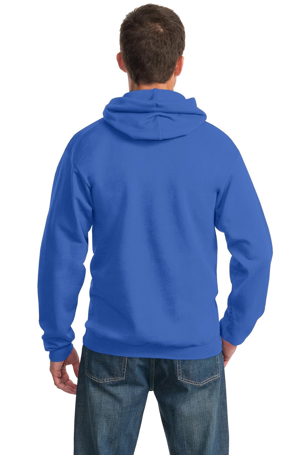 Port & Co TALL Essential Fleece Pullover Hooded Sweatshirt-PC90HT-4XLT-Royal