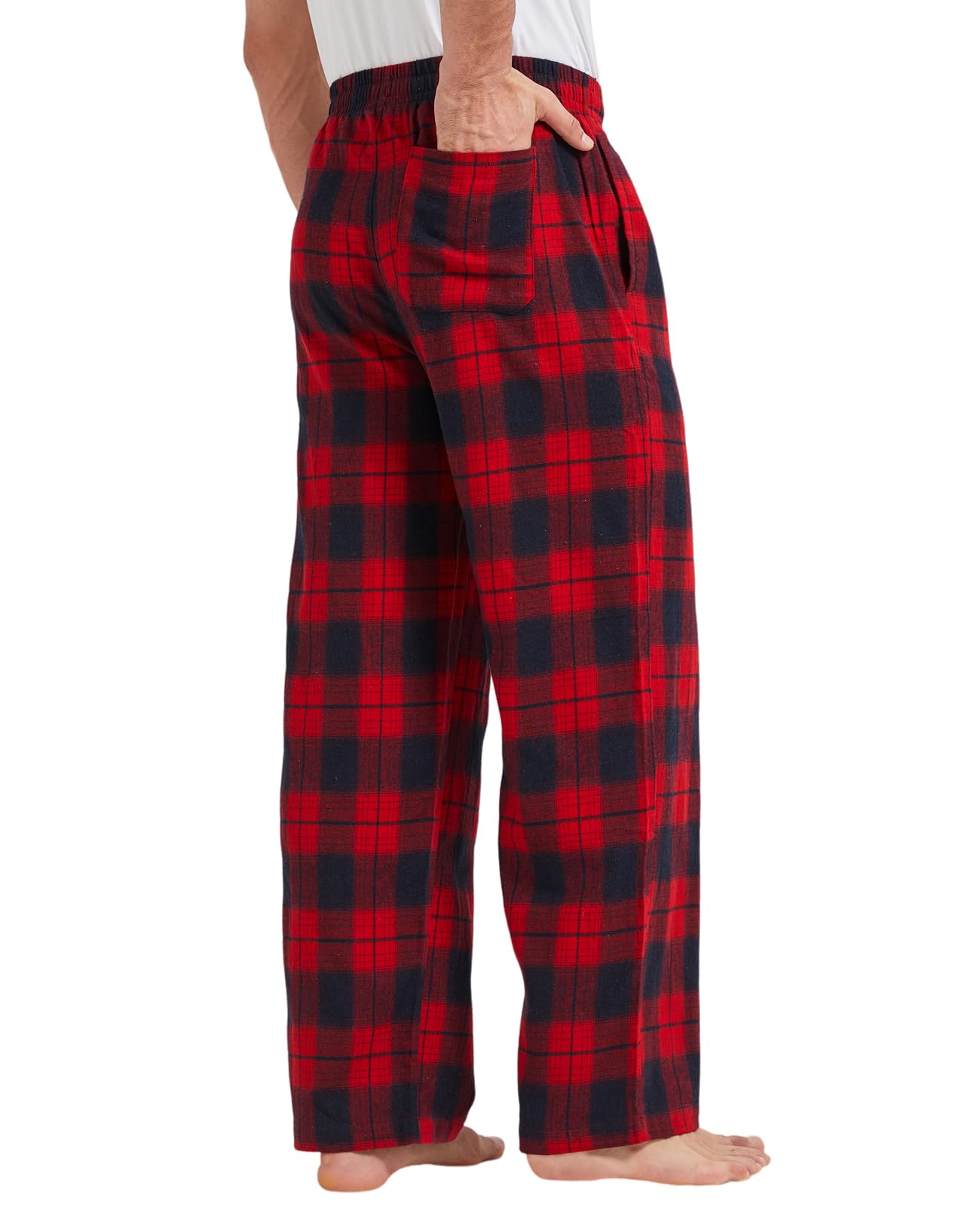 TTZ 34/36 Inseam Mens Tall Pajama Pants 100% Cotton Pj Lounge Sleep Pants for Tall Men-XLT