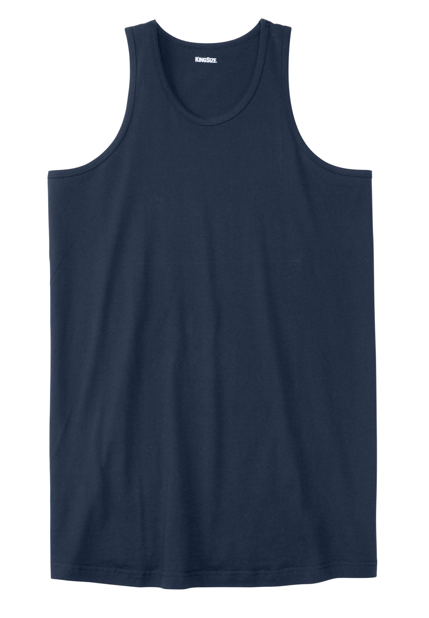 KingSize Men's Big & Tall Shrink-Less Lightweight Longer-Length Tank - XL, Navy