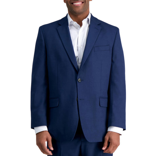J.M. Haggar Men's Suit Jacket, Blue Weave Print, 46 Tall
