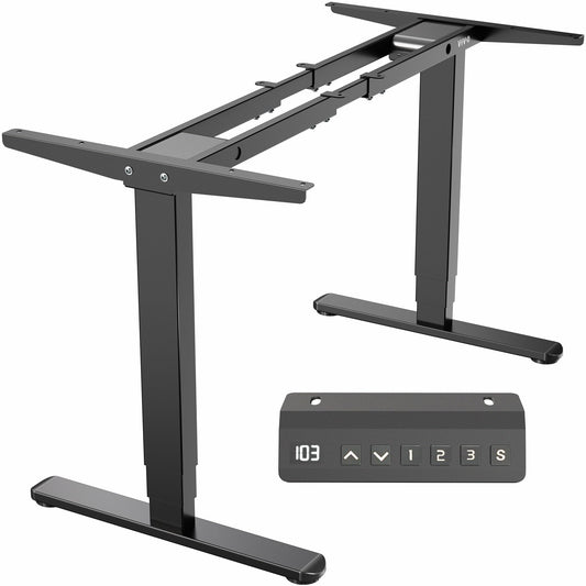 VIVO Electric Dual Motor Stand Up Desk Frame for 40 to 85 inch Table Tops, Frame Only, 3 Stage Height Adjustable DIY Workstation with Memory Controller, Black, DESK-V103E - 49.3" Max Height