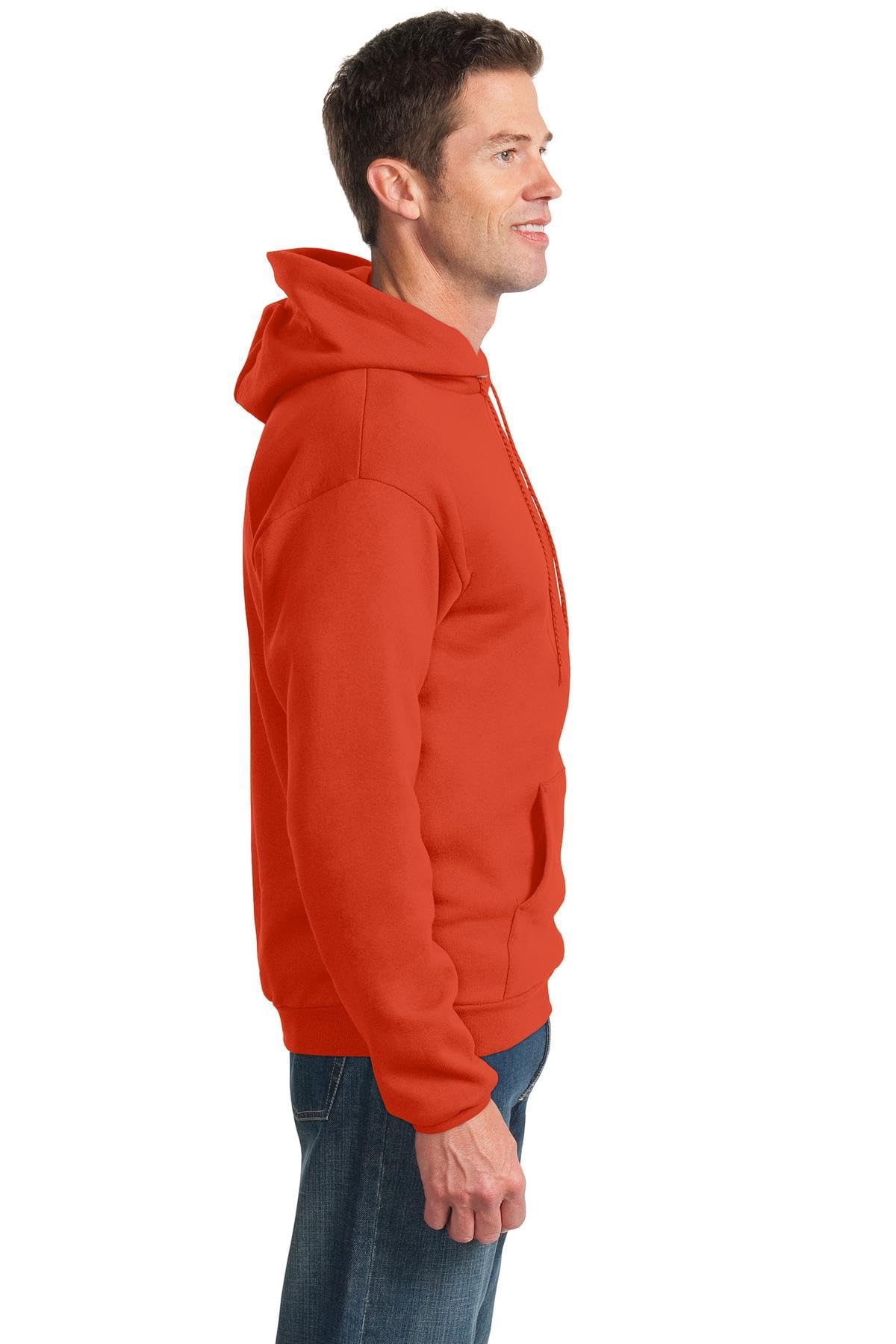 Port & Co TALL Essential Fleece Pullover Hooded Sweatshirt-PC90HT-4XLT-Orange