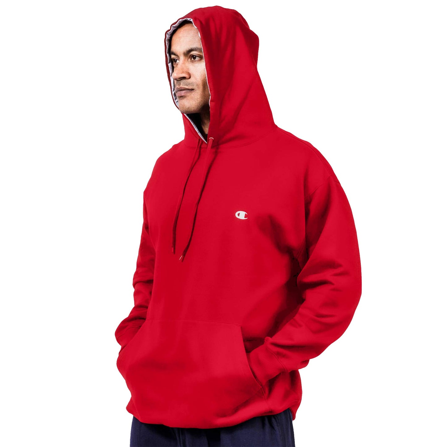 Champion Big and Tall Hoodies for Men - Fleece Pullover Sweatshirt Mens Hoodie Red
