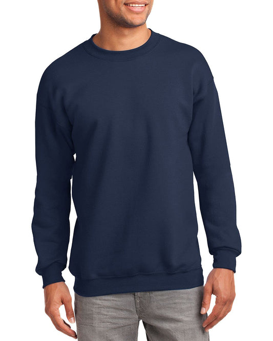 JustBlanks Fleece Sweatshirt for Men Tall Men’s Sweatshirt Crewneck Sweatshirt Relaxed-Fit Pullover Sweatshirt - Navy - XLT