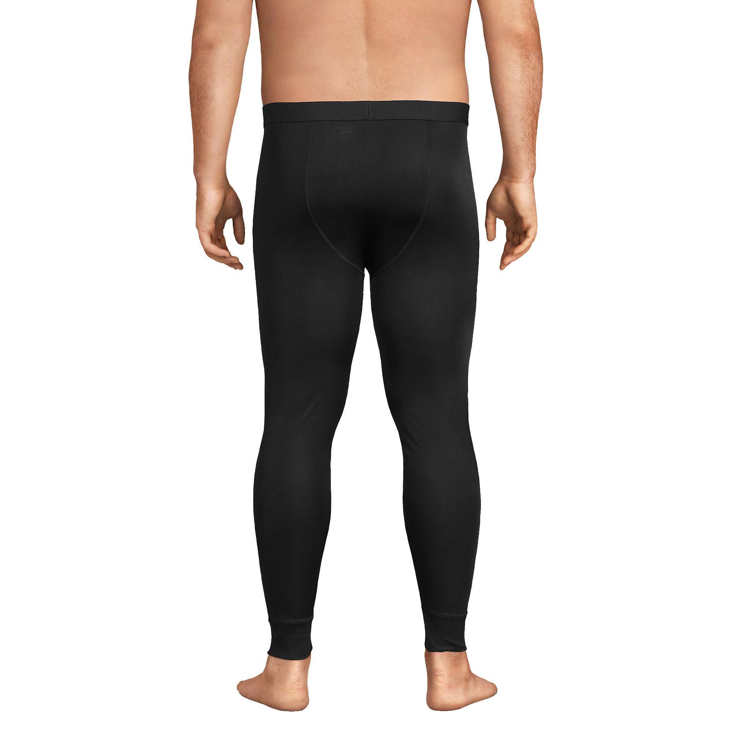 Lands' End Mens Silk Interlock Pant Black Big and Tall 4xlt