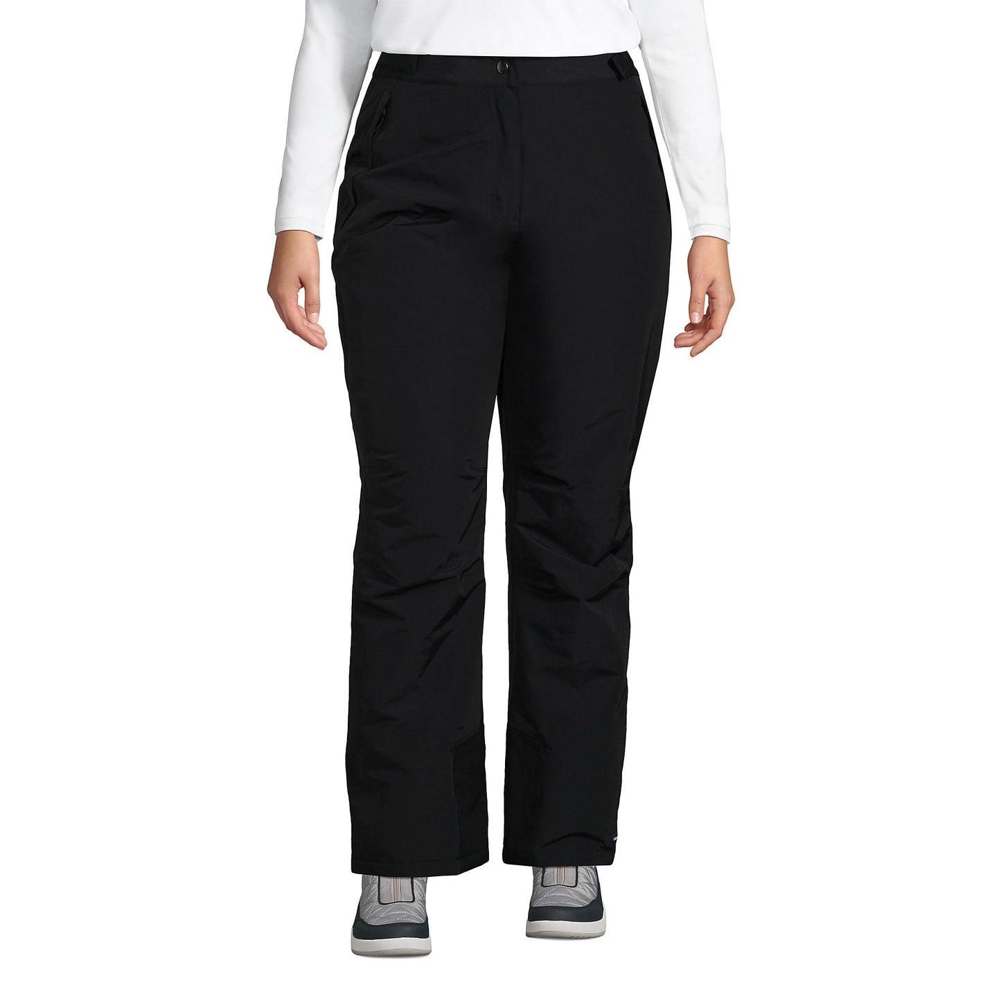 Lands' End Womens Squall Insulated Snow Pant Black Tall Large