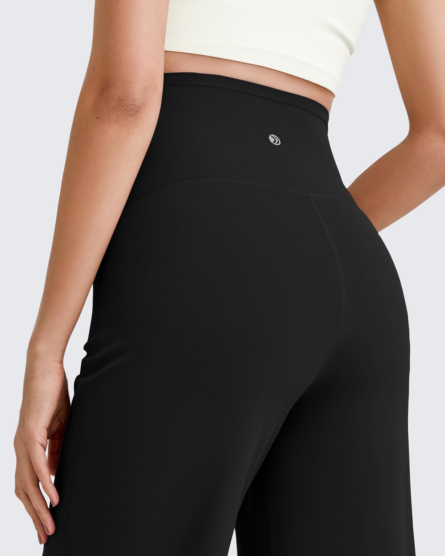 G4Free Maternity Sweatpants Over The Belly Stretchy Pregnancy Pants for Work Wide Leg Loose Business Casual Dress Pants (Black,XS,32")