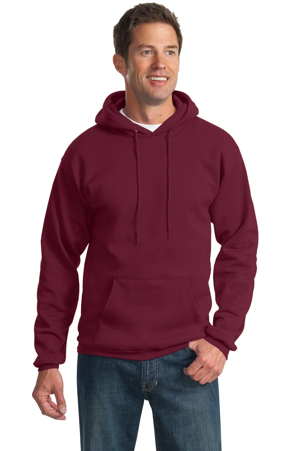 Port & Company Tall Essential Fleece Pullover Hooded Sweatshirt 4XLT Cardinal