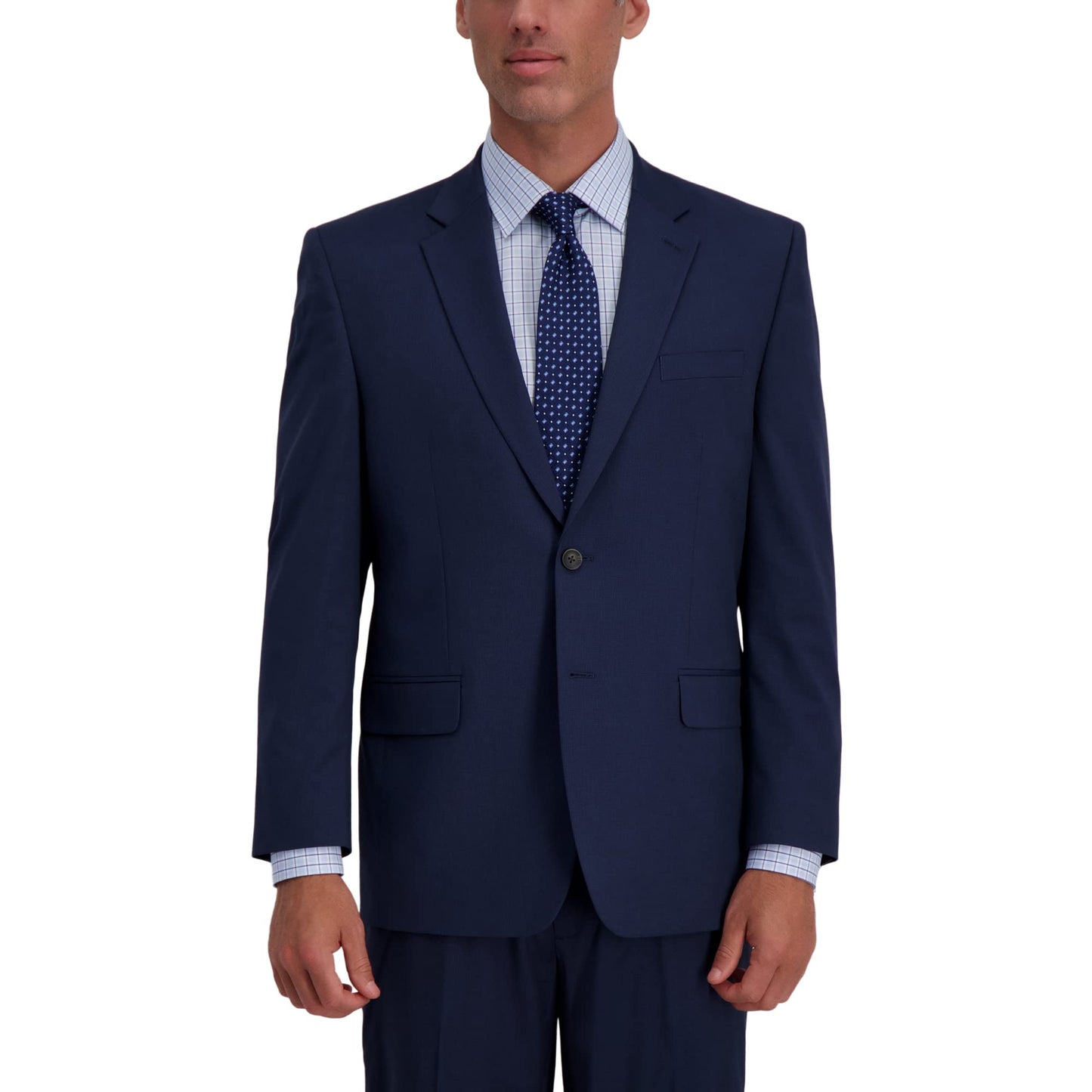 J.M. Haggar Men's Suit Jacket, Navy Blue, 44 Extra Tall