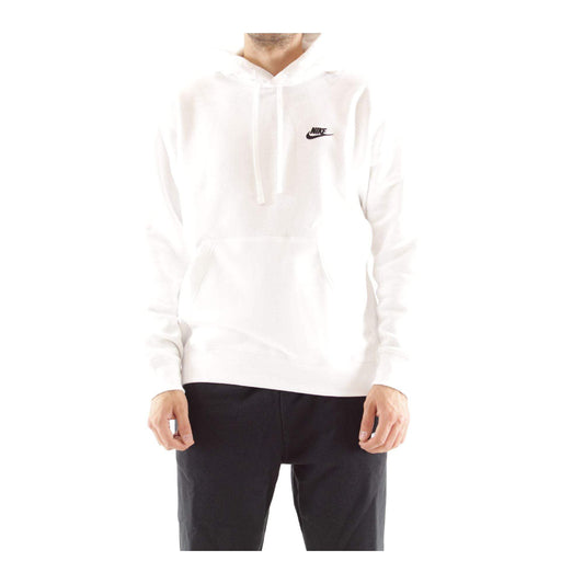 Nike Pull Over Hoodie, White/White/Black, Small-T