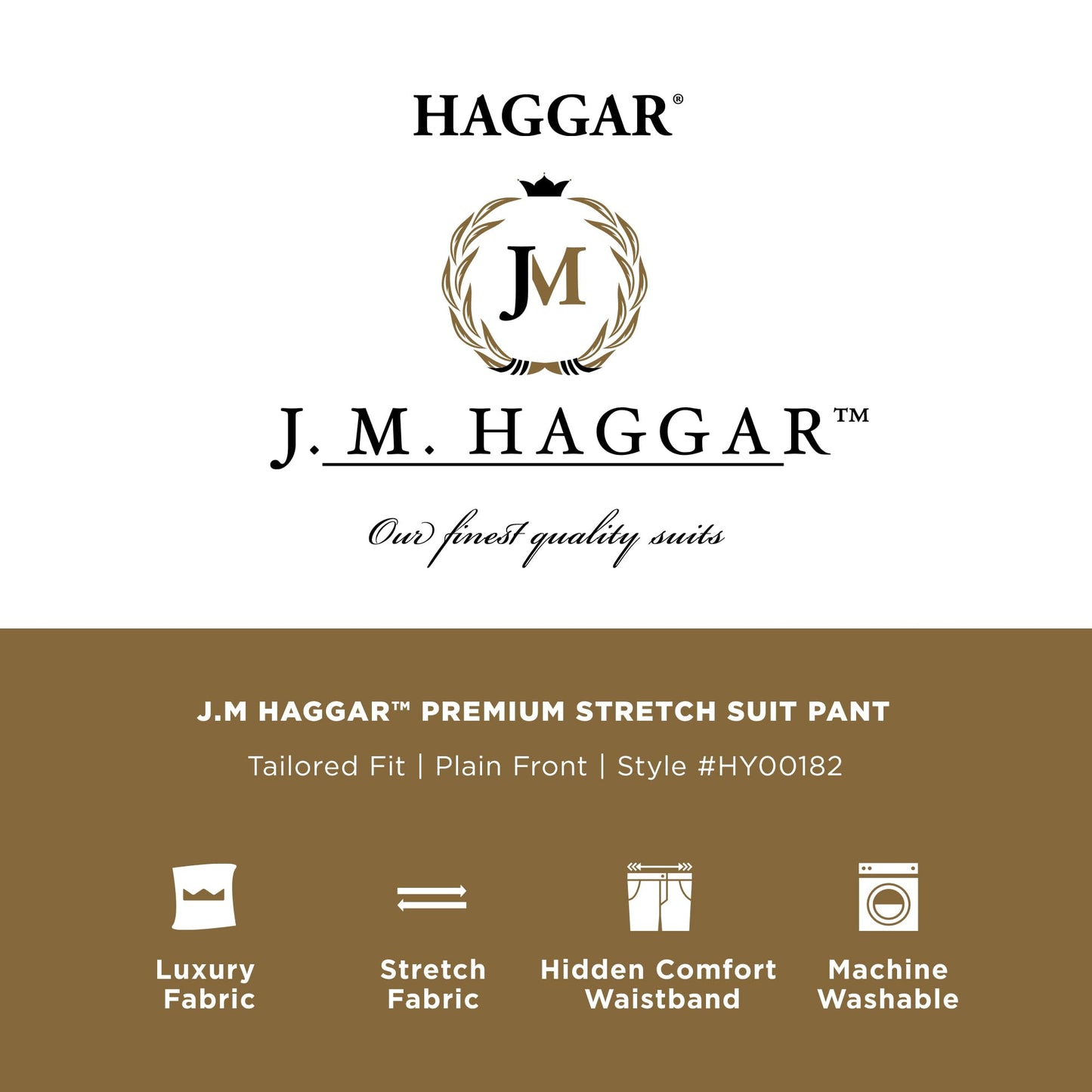 J.M. Haggar Men's Suit Jacket Pant, Dark Navy, 52 Tall