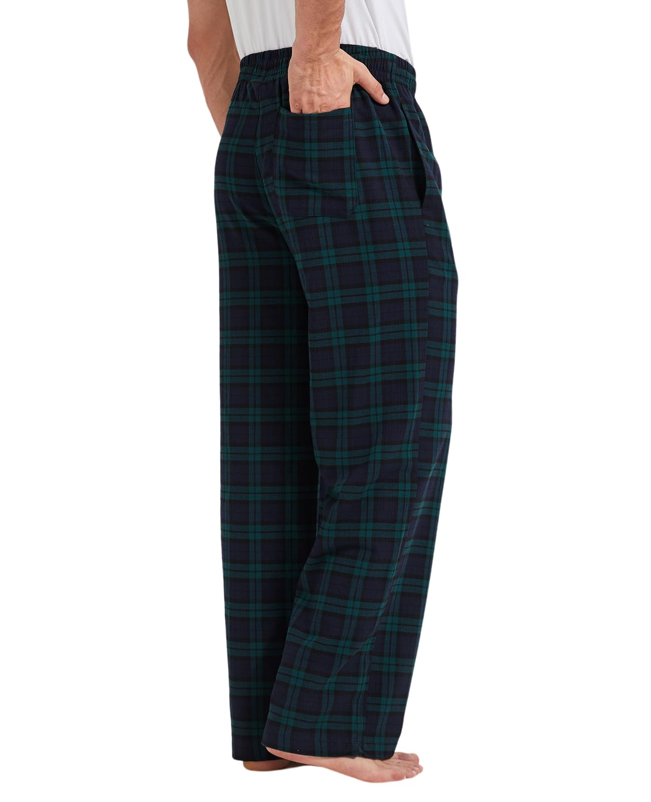 TTZ 34/36 Inseam Mens Tall Pajama Pants 100% Cotton Pj Lounge Sleep Pants for Tall Men-XLT