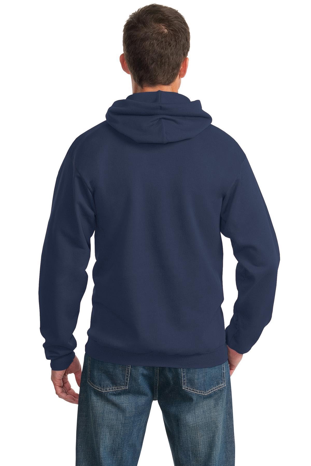 Port & Co TALL Essential Fleece Pullover Hooded Sweatshirt-PC90HT-LT-Navy