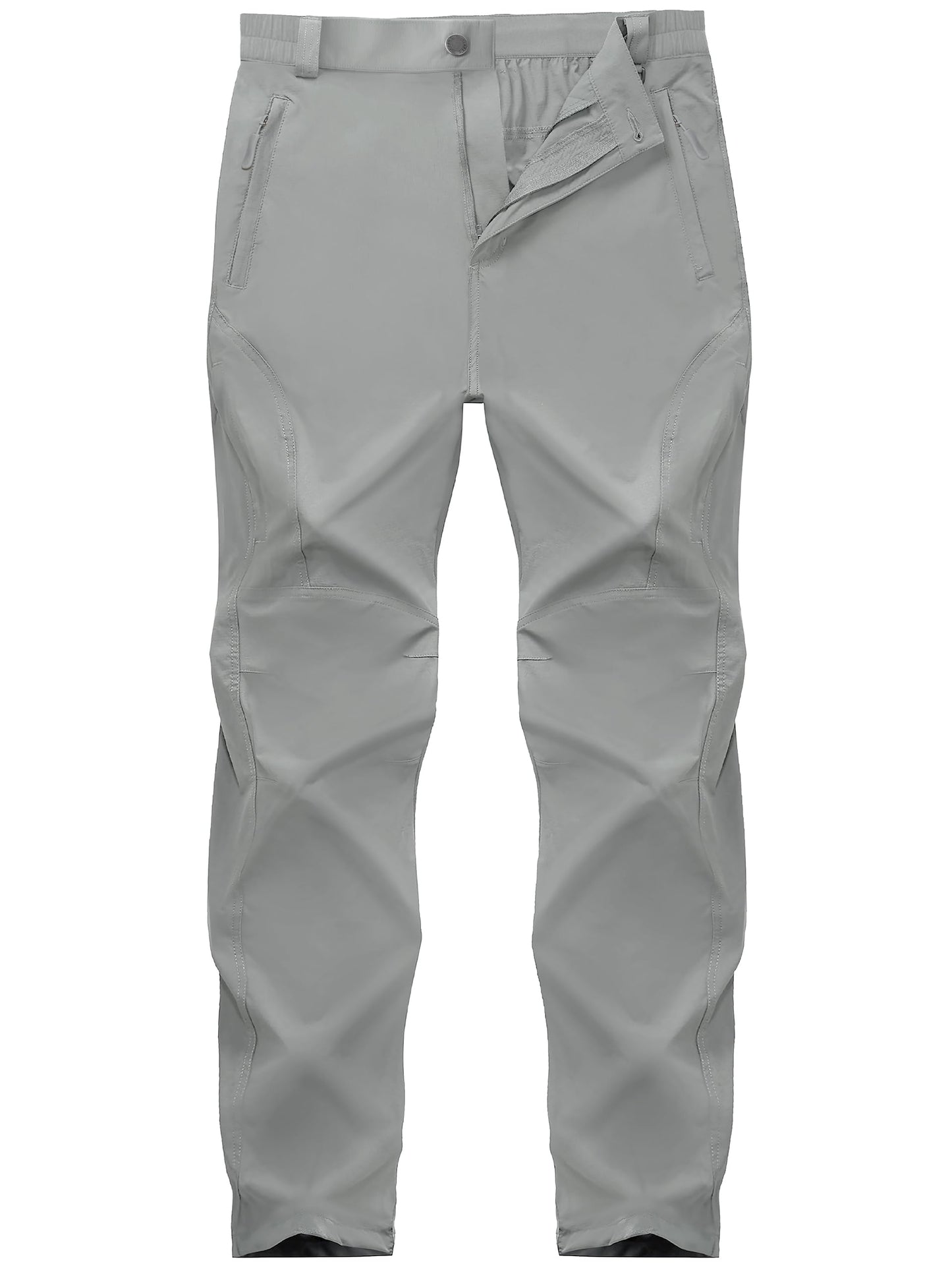 SEVEGO 30"/32"/34"/36"/38" Inseam Men's Tall Hiking Pants Quick Dry Outdoor Waterproof Fishing Cargo Pants with 5 Pockets 36",Light Green,L