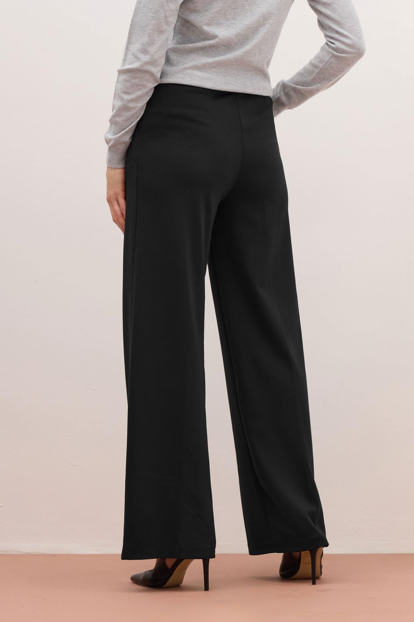 Long Tall Sally LTS Premium Tall Tailored Wide Leg Pants Black 6
