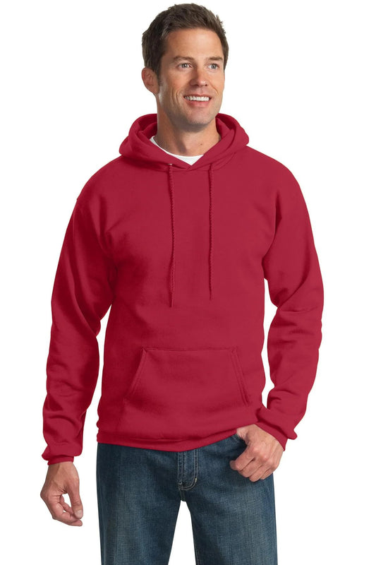 Port & Co TALL Essential Fleece Pullover Hooded Sweatshirt-PC90HT-4XLT-Red
