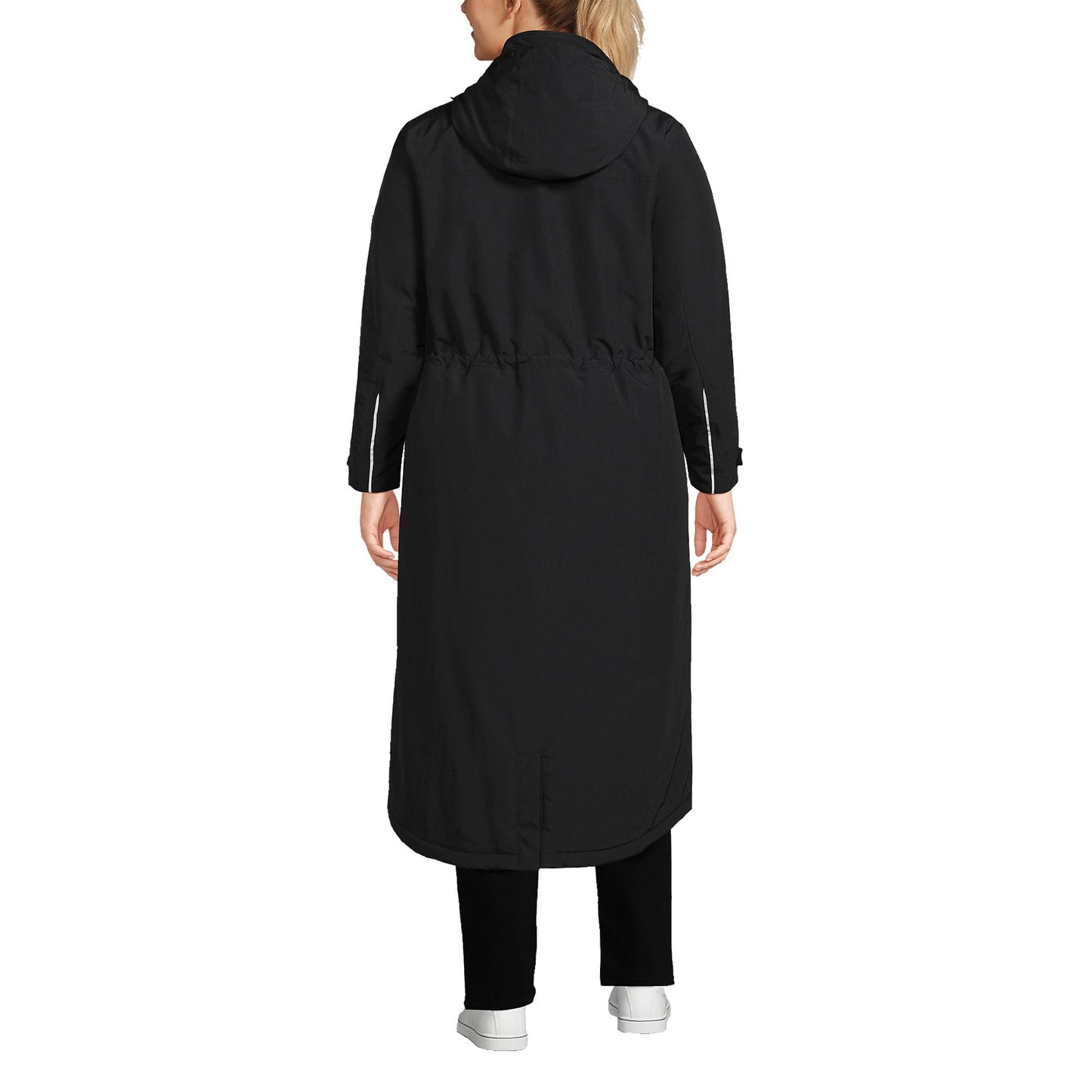 Lands' End Womens Squall Stadium Insulated Coat Black Tall Small