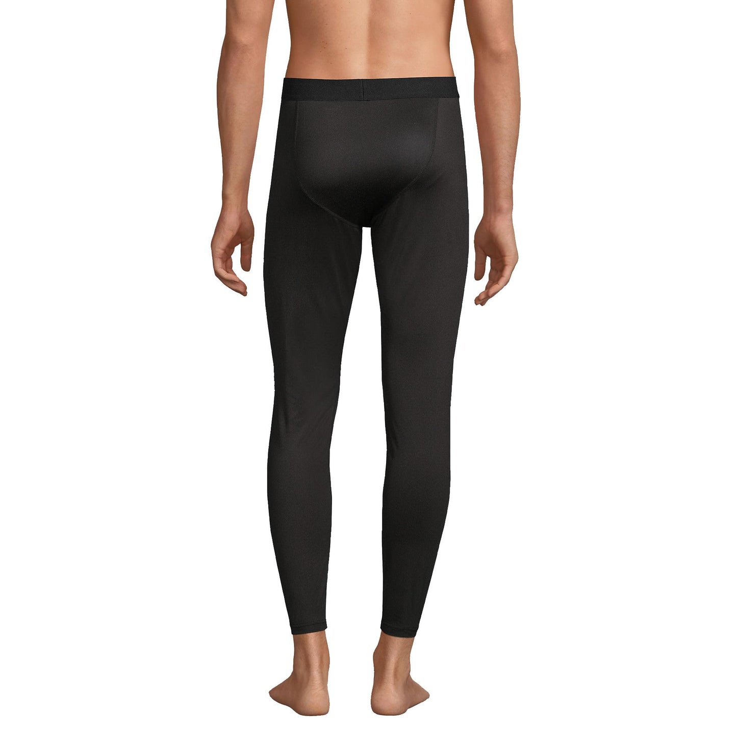 Lands' End Mens Stretch Thermaskin Pant Black Tall XX-Large