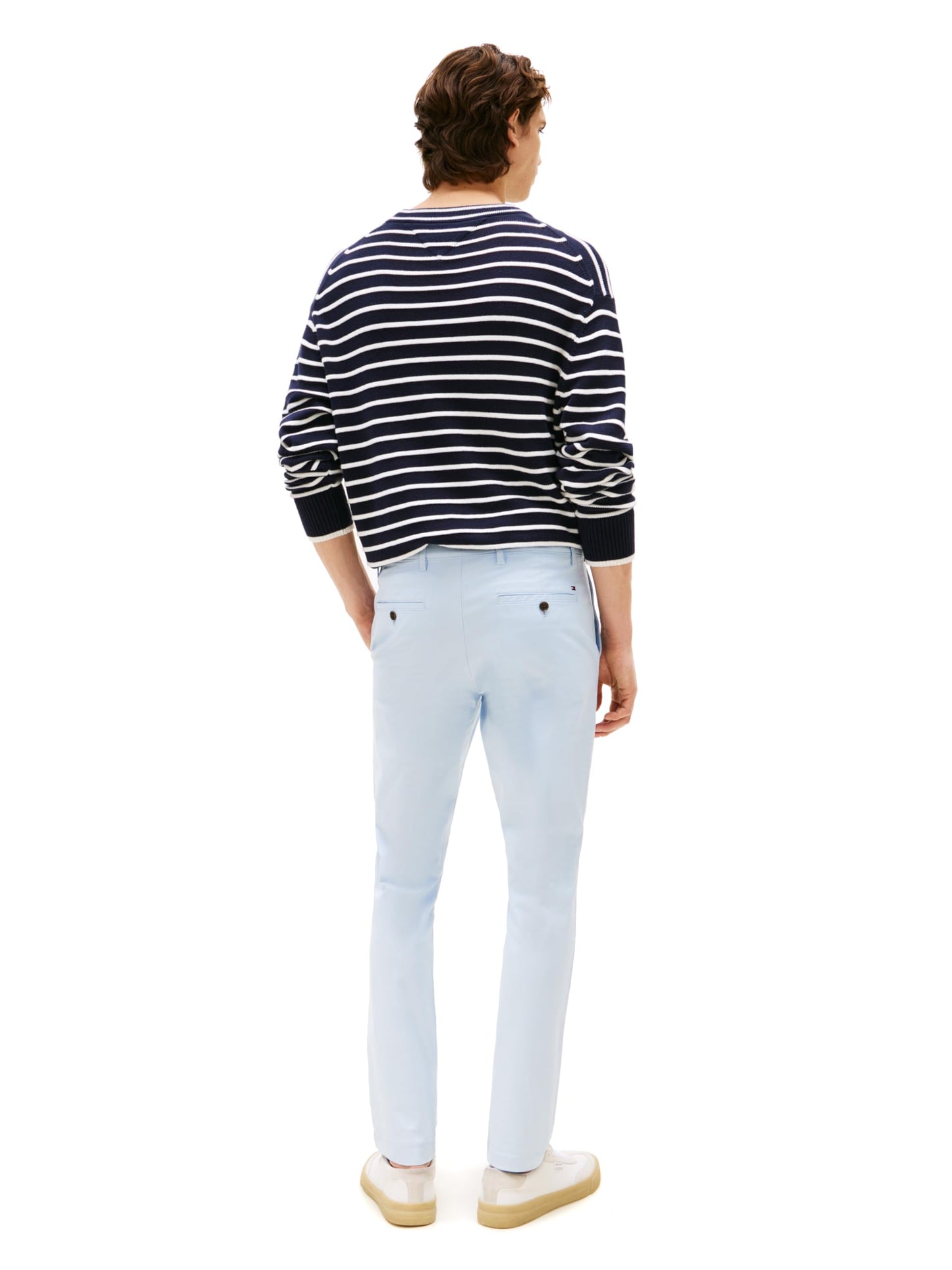 Tommy Hilfiger Men's Chino Pants Stretch Slim-Fit, Breezy Blue 30x36