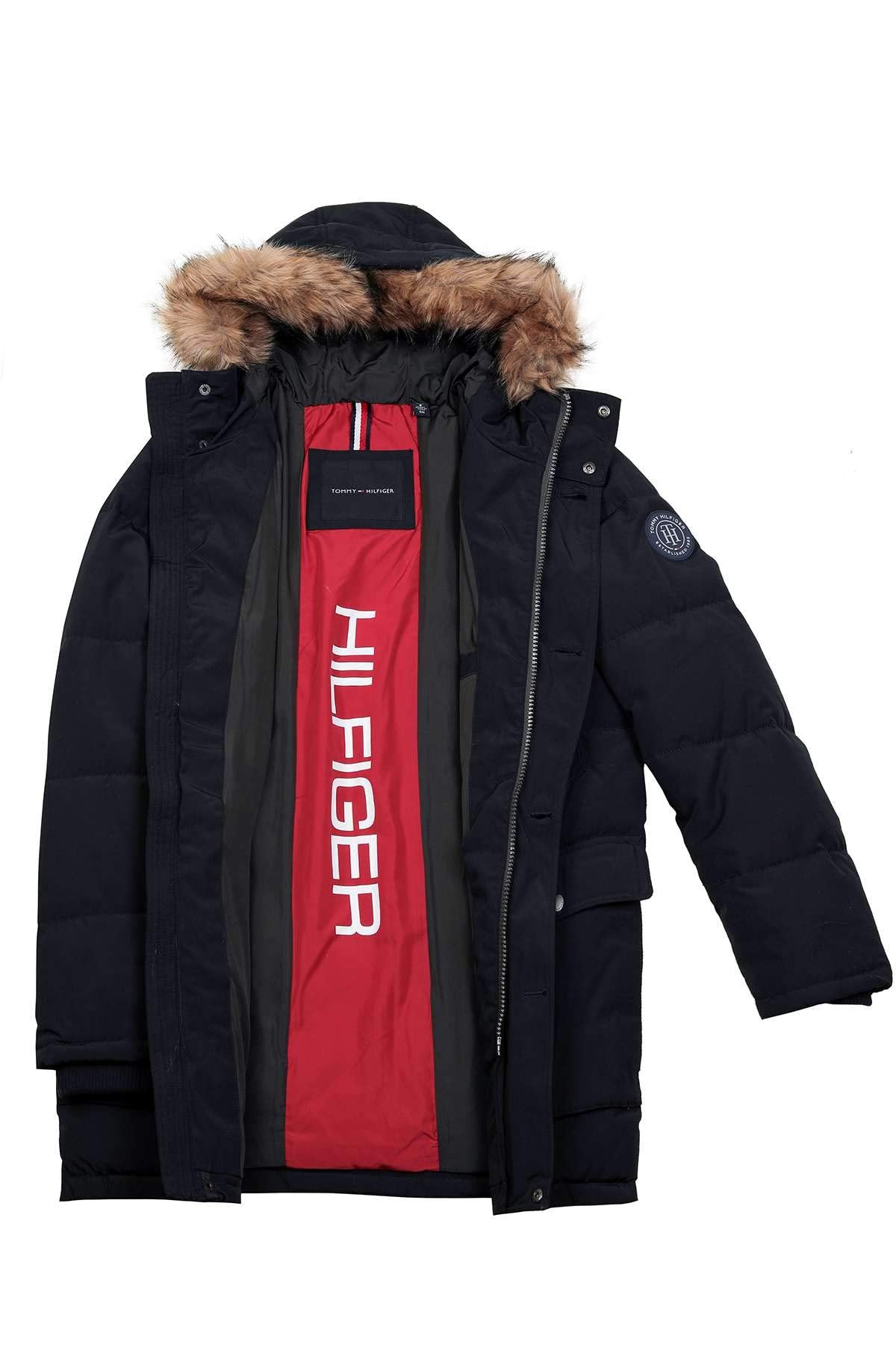 Tommy Hilfiger Men's Arctic Cloth Full Length Quilted Snorkel Jacket (Standard and Big & Tall), Ultra Navy, 4X-Large Tall