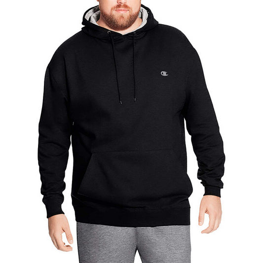 Champion Big and Tall Hoodies for Men - Fleece Pullover Sweatshirt Mens Hoodie Black