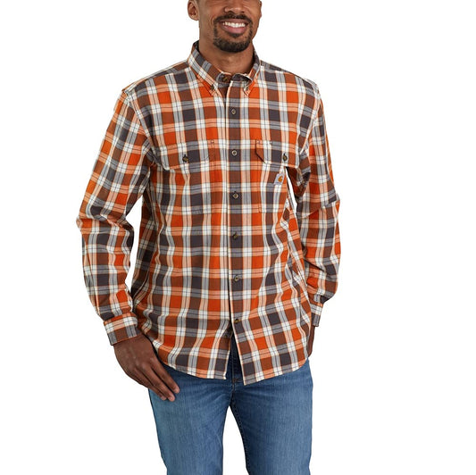 Loose Fit Midweight Chambray Long-Sleeve Shirt