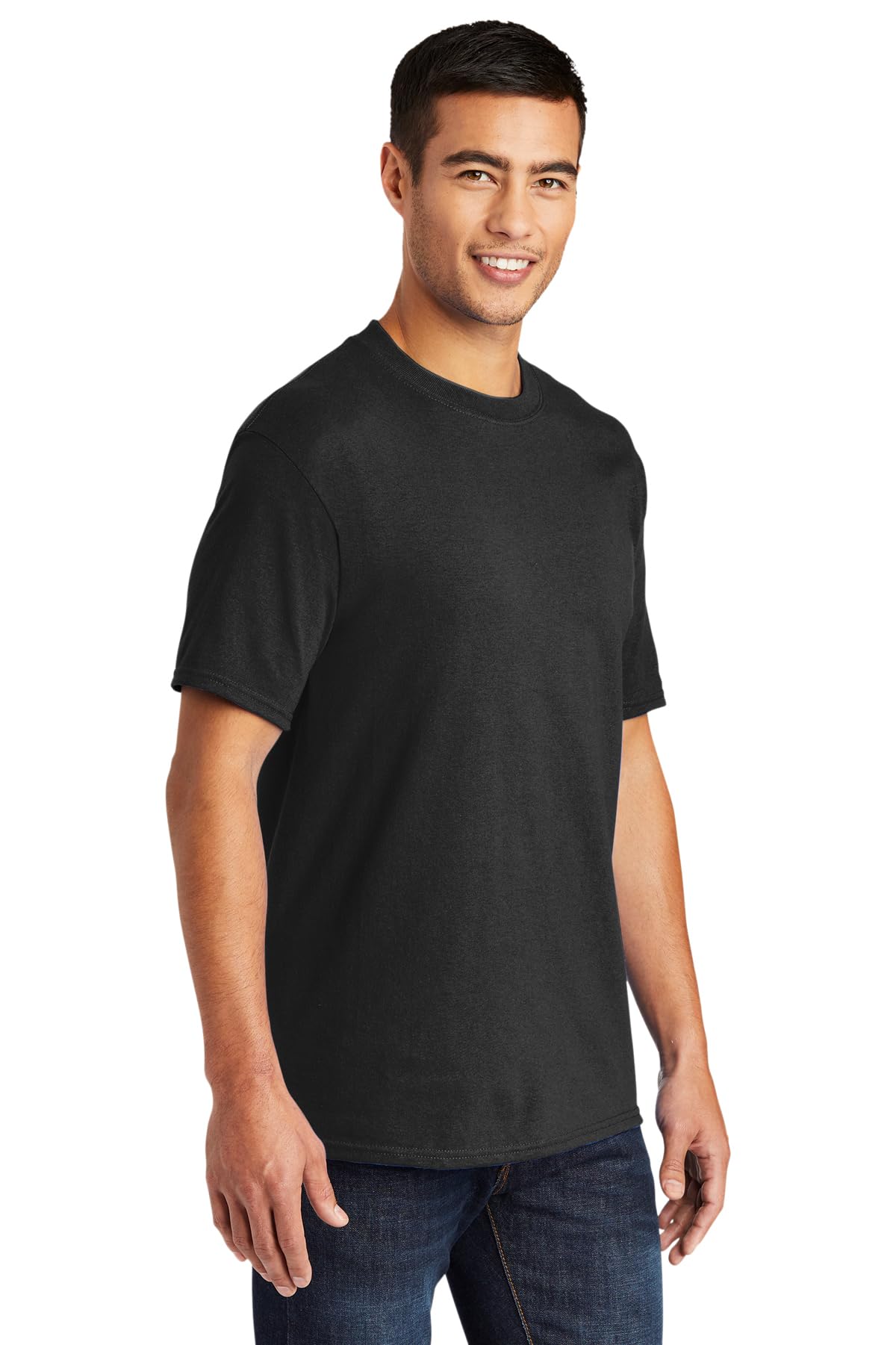 Port & Company Men's Tall 50/50 Cotton/Poly T Shirts 4XLT Jet Black
