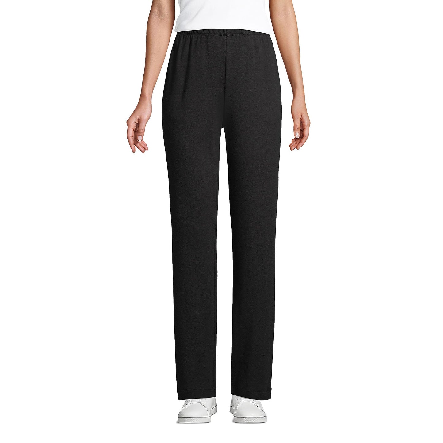 Lands' End Women s Sport Knit Pants Black Tall Large