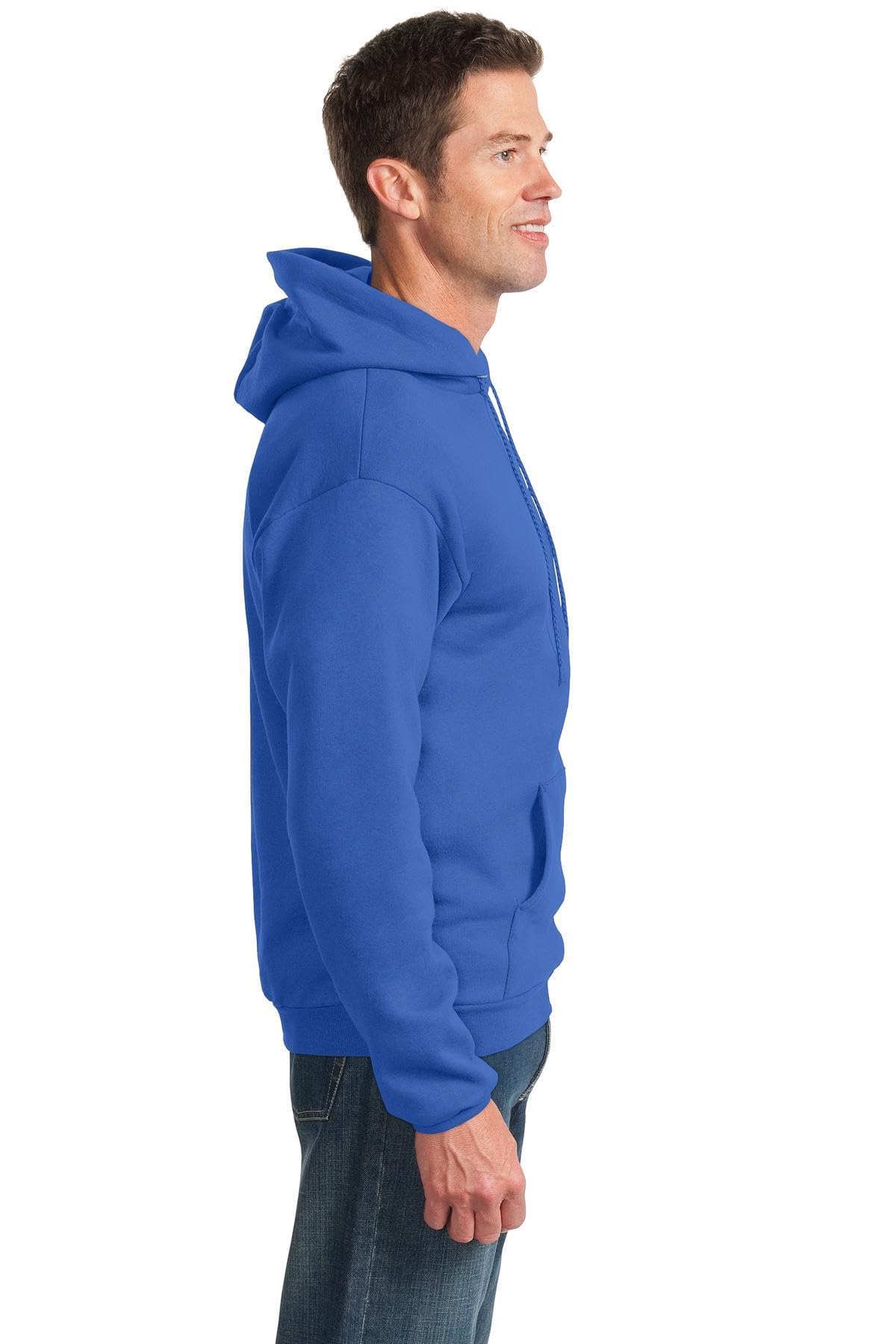 Port & Co TALL Essential Fleece Pullover Hooded Sweatshirt-PC90HT-4XLT-Royal