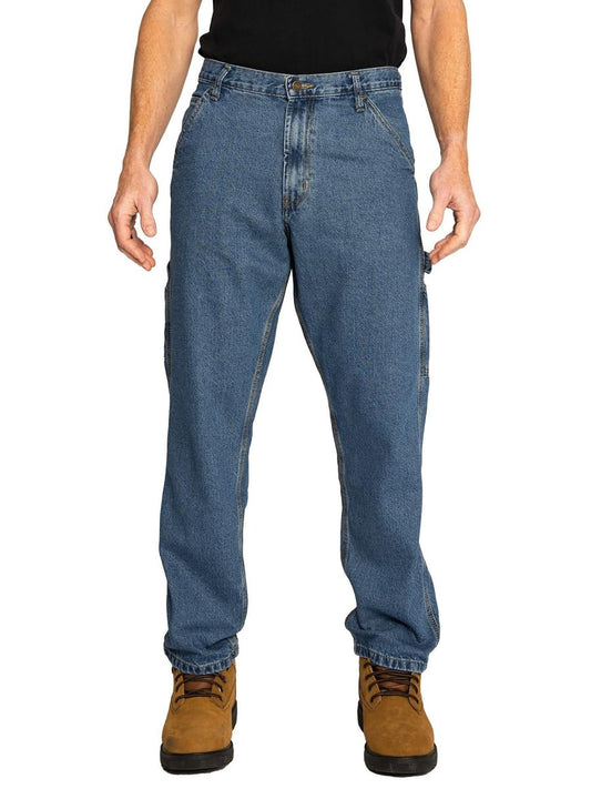 FULL BLUE Carpenter Denim Jeans, Relaxed Fit, Utility Pocket & Hammer Loop, Light Wash, 36x36