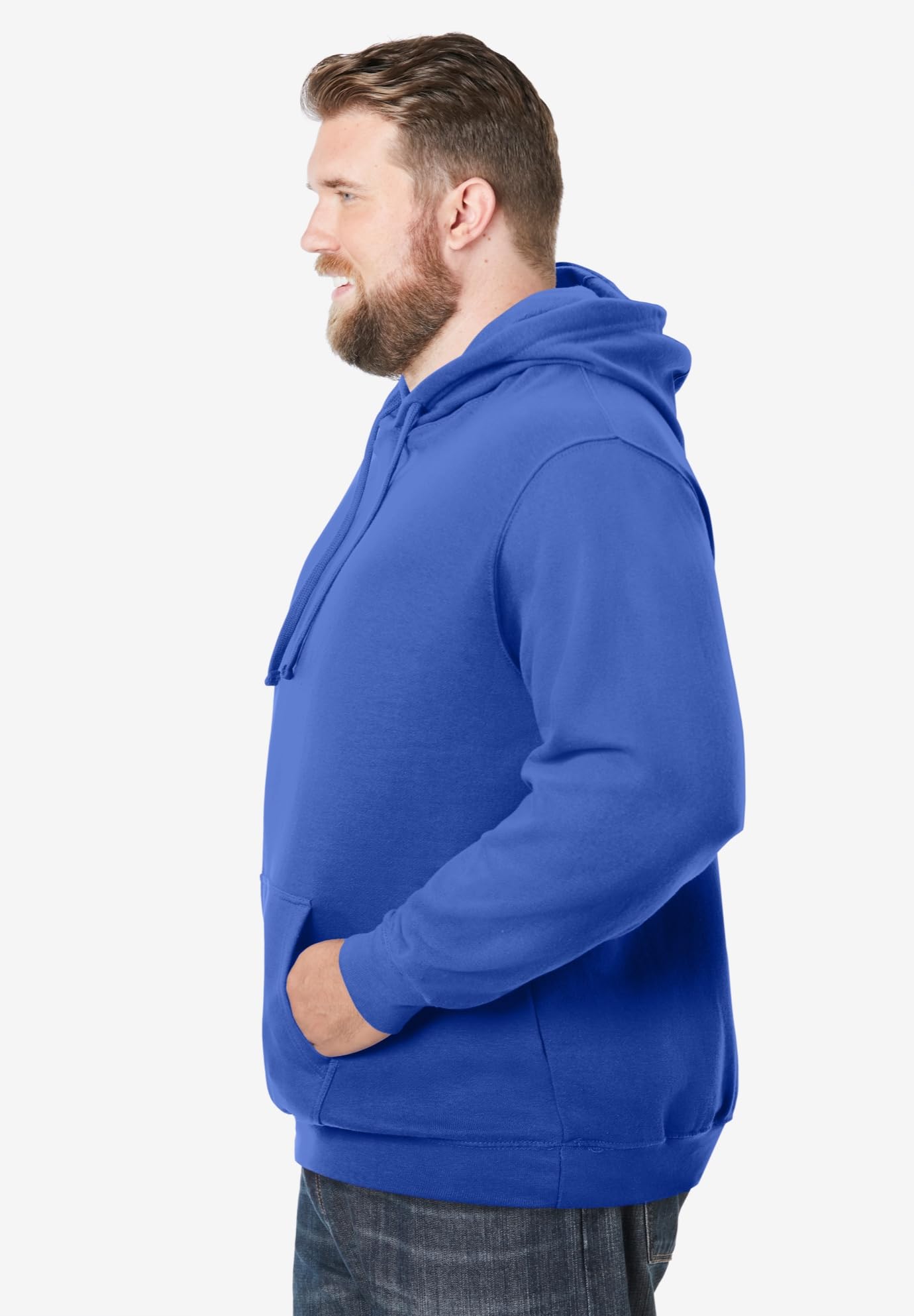 KingSize Men's Big & Tall Fleece Pullover Hoodie - 7XL, Royal Blue
