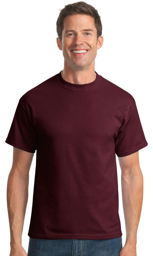 Port & Company Men's Tall 50/50 Cotton/Poly T Shirts 2XLT Athletic Maroon