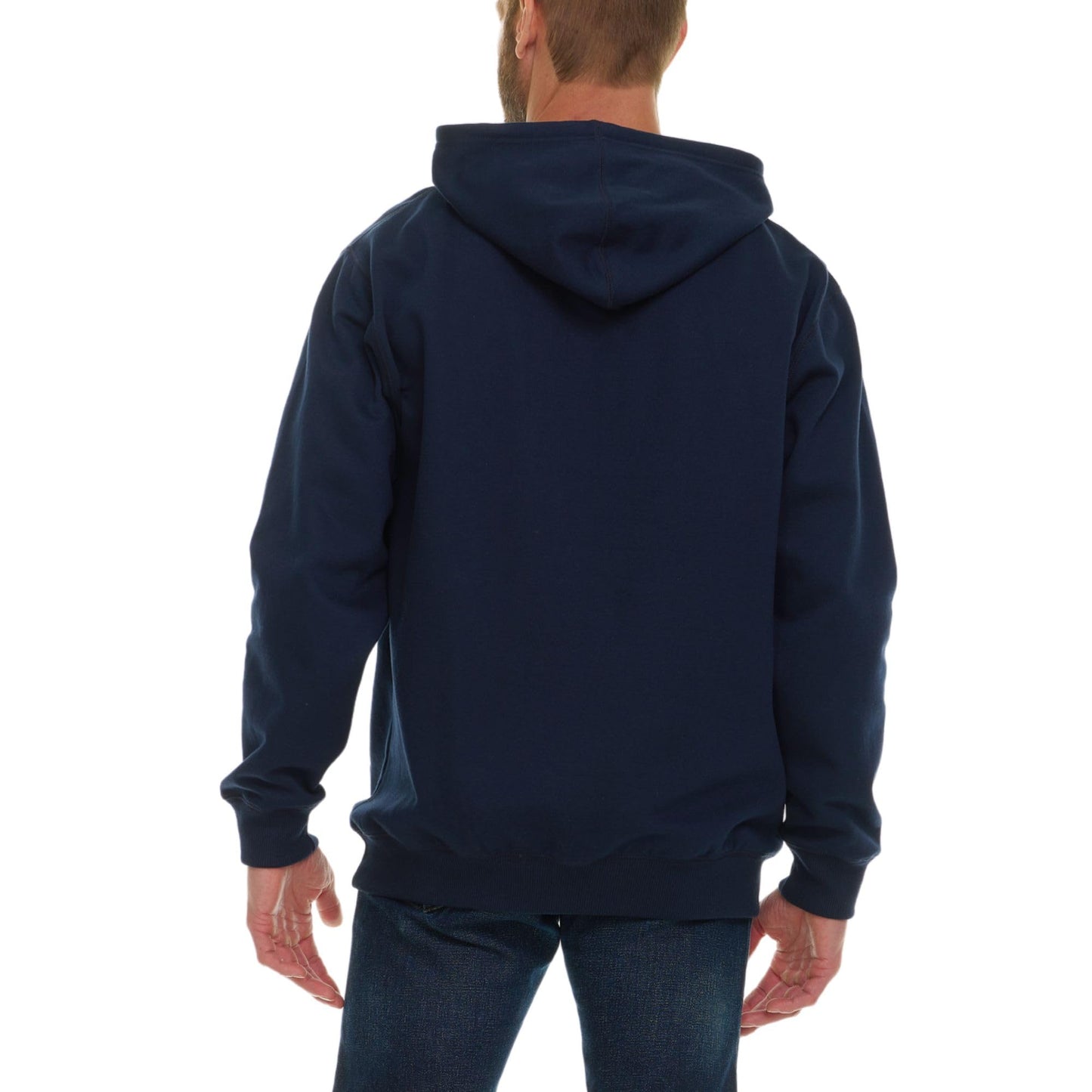 Wrangler Big and Tall Hoodie for Men, Fleece Heavyweight Pullover Sweatshirt, Relaxed Fit Mens Work Hoodies Navy - XLT