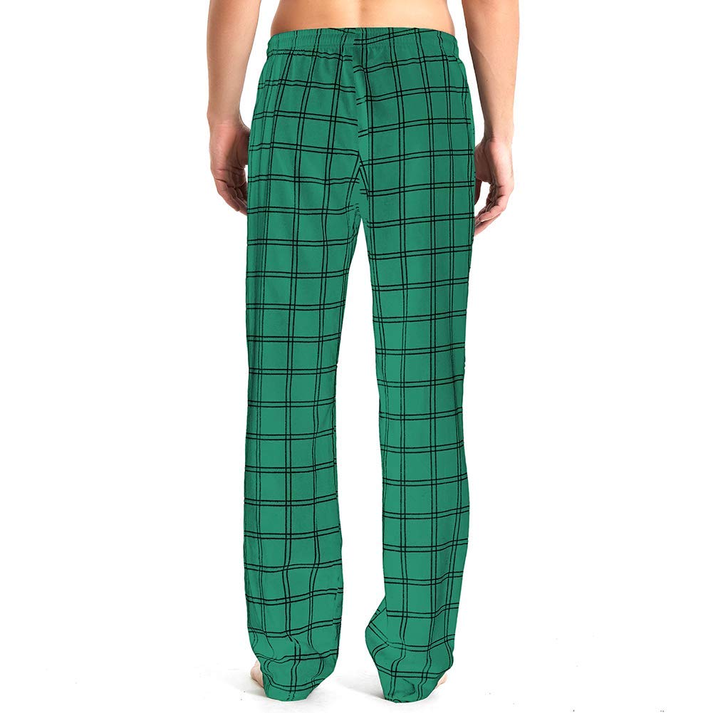 Idtswch Mens Tall Pajama Pants 38" Inseam Plaid Lounge Pants Sleepwear Pajama Bottoms 100% Cotton