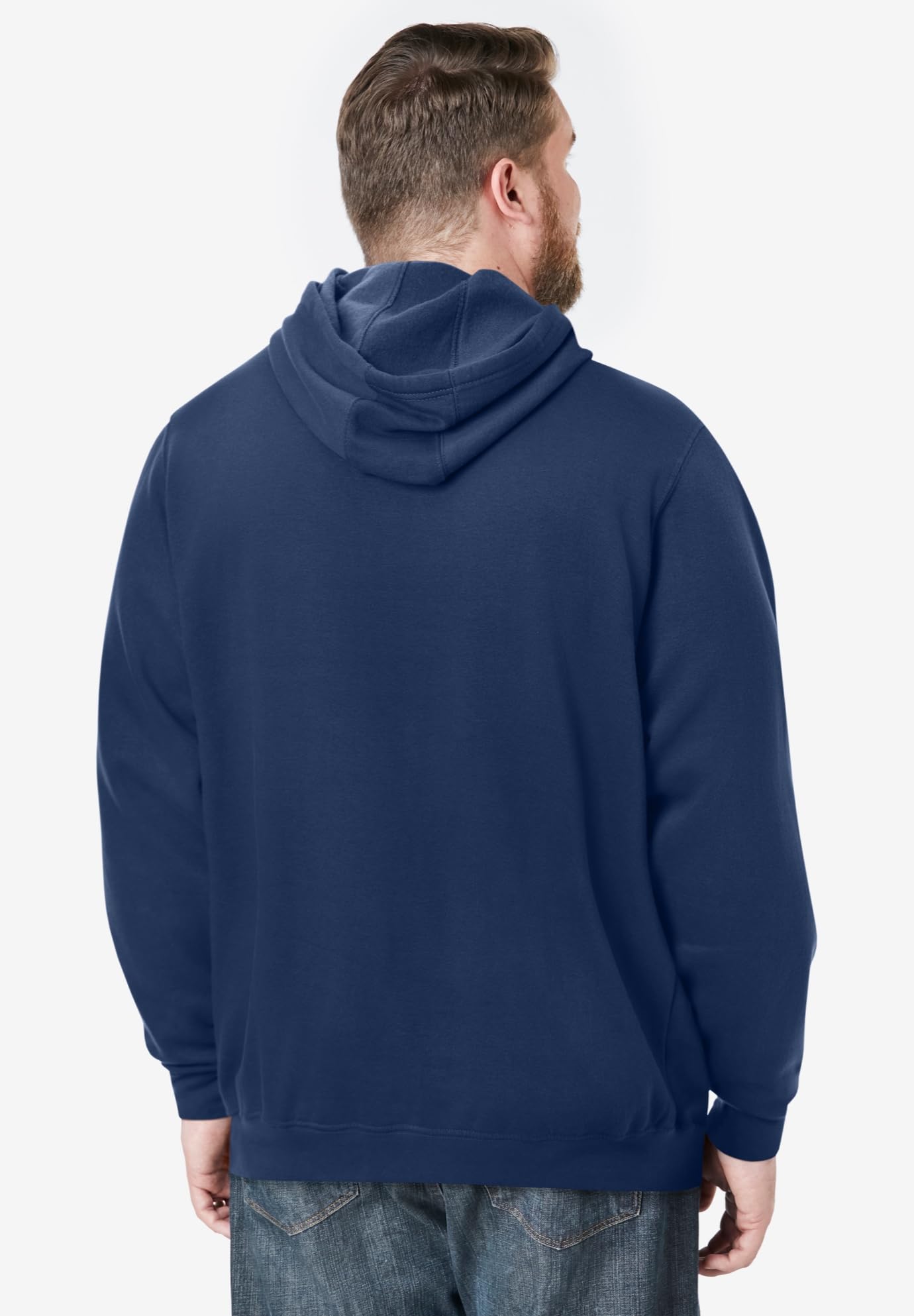 KingSize Men's Big & Tall Fleece Pullover Hoodie - 8XL, Navy