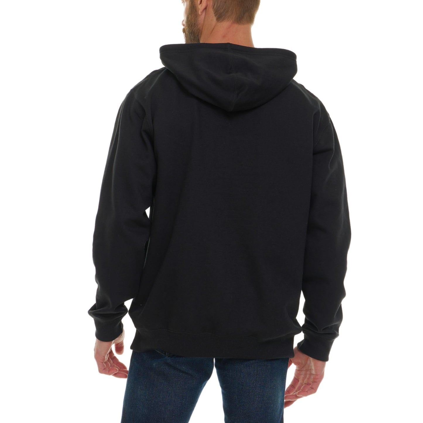 Wrangler Big and Tall Hoodie for Men, Fleece Heavyweight Pullover Sweatshirt, Relaxed Fit Mens Work Hoodies Black - 2XLT
