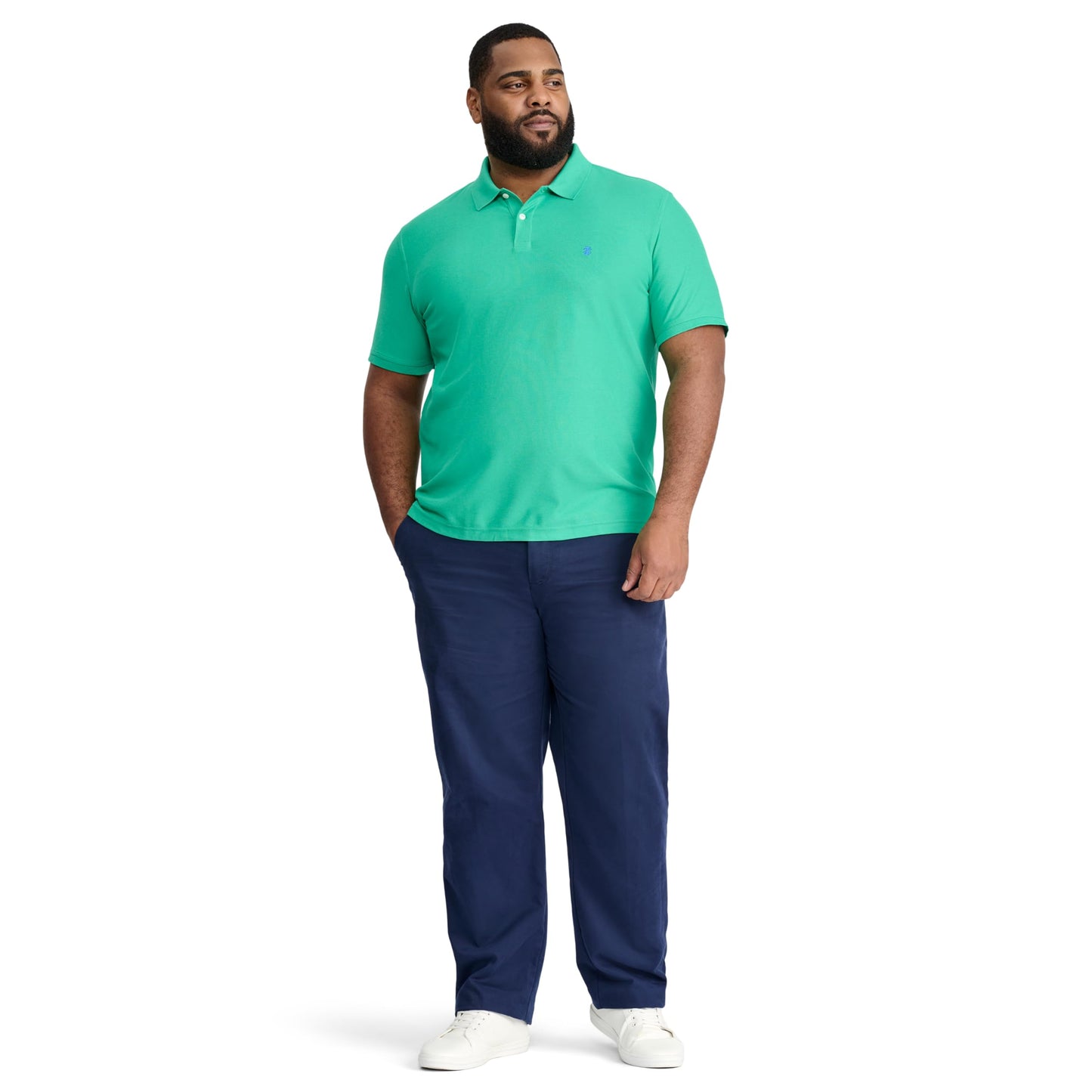 IZOD Men’s Big-and-Tall Advantage Performance Short-Sleeve Solid Polo Shirt, Simply Green, 5X-Large