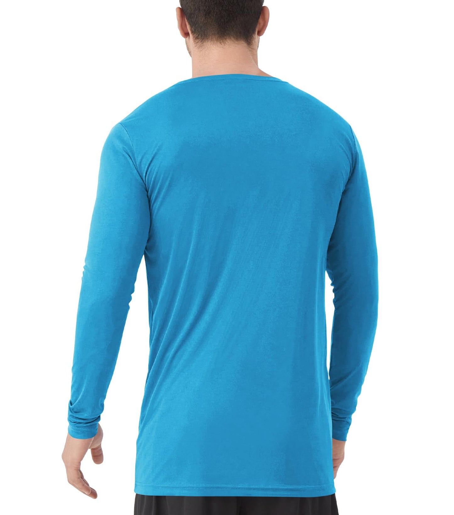 Men's Tall Rash Guard Long Sleeve T Shirts - UPF 50+ Sun Protection Tee Shirt for Fishing, Swim, Hiking