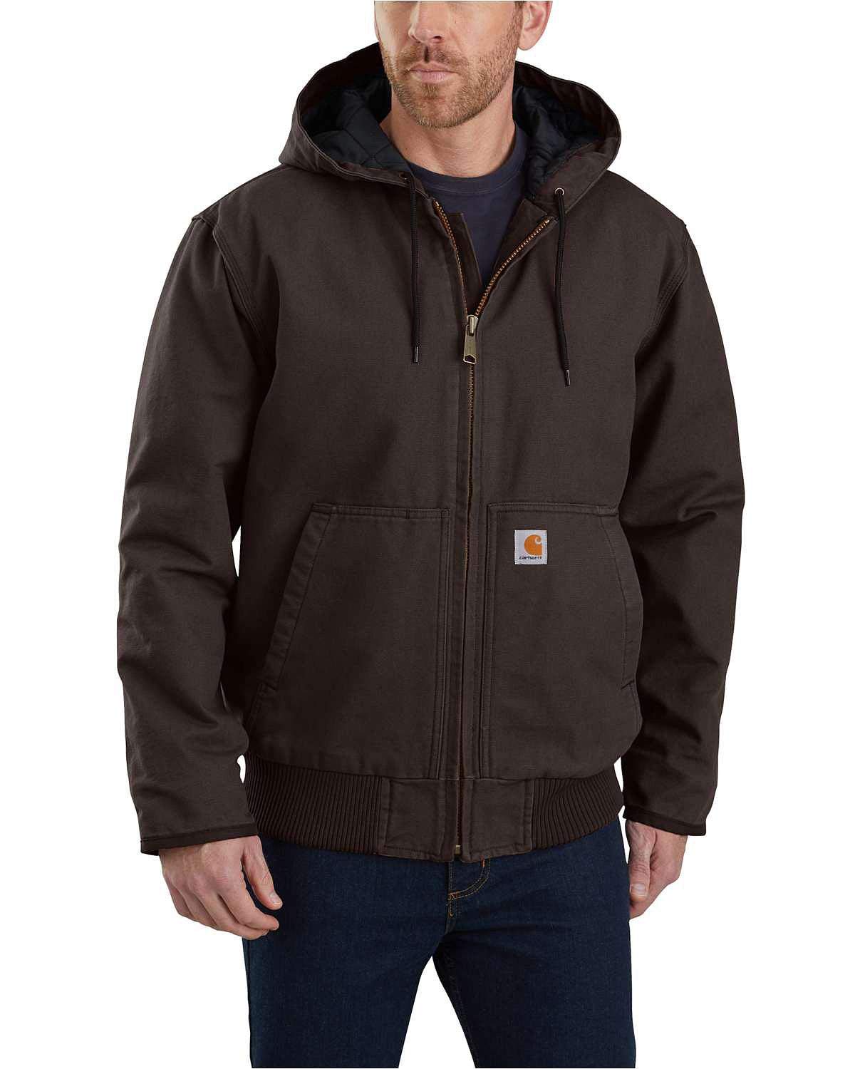 Carhartt mens Active Jacket J130 (Big & Tall) Work Utility Outerwear, Dark Brown, 4X-Large Tall US