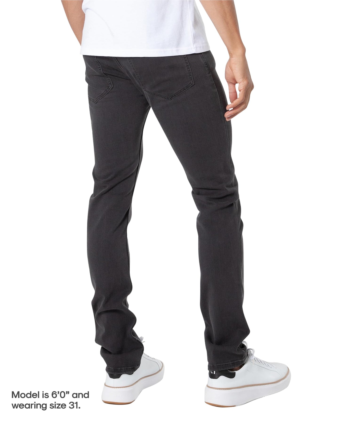 True Classic Mens Jeans – Stretch Jeans for Men, Slim Fit Men’s Stretch Jean - Tapered Skinny Fit, High-Stretch - Gray, 38W X 36L