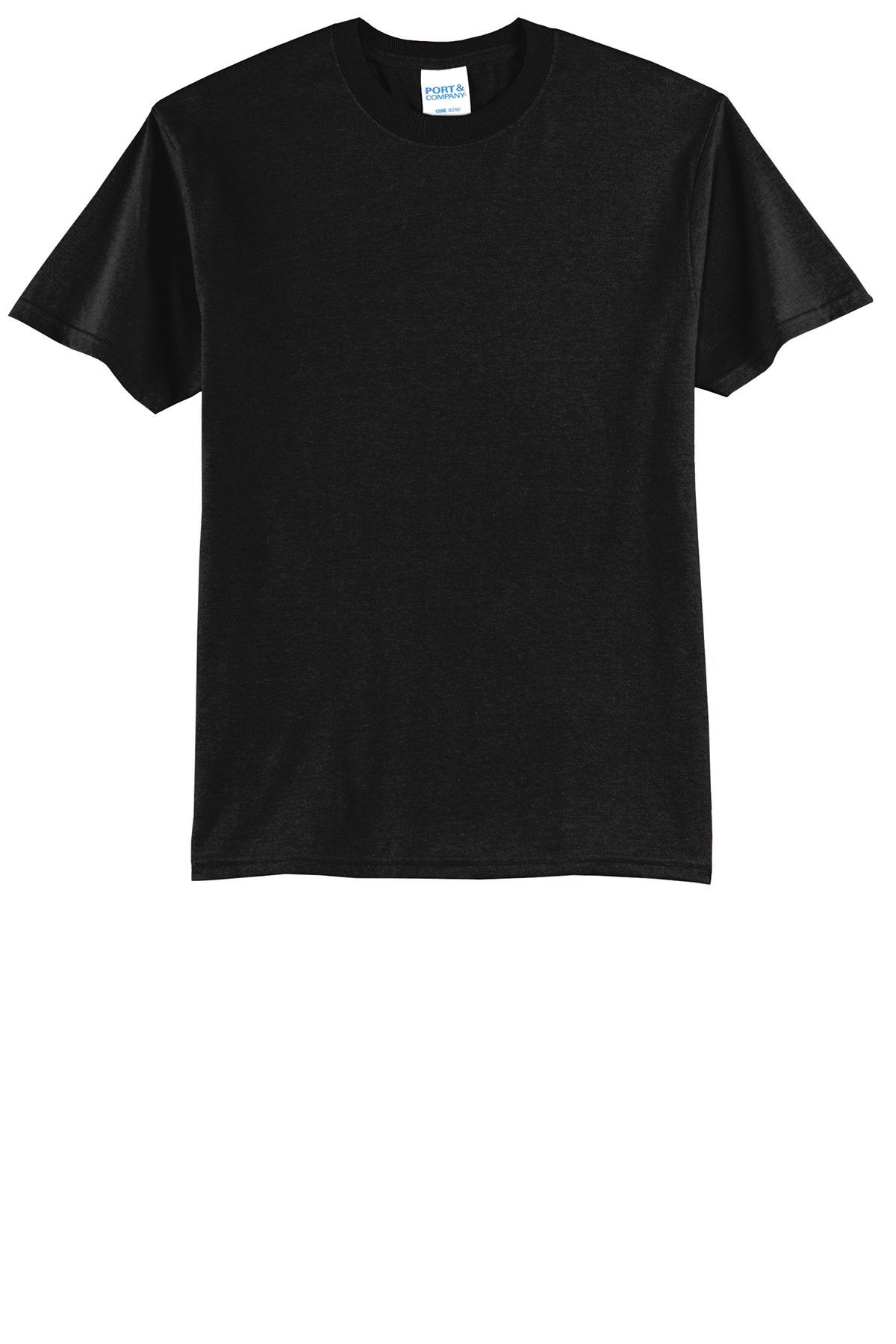 Port & Company Men's Tall 50/50 Cotton/Poly T Shirts 4XLT Jet Black