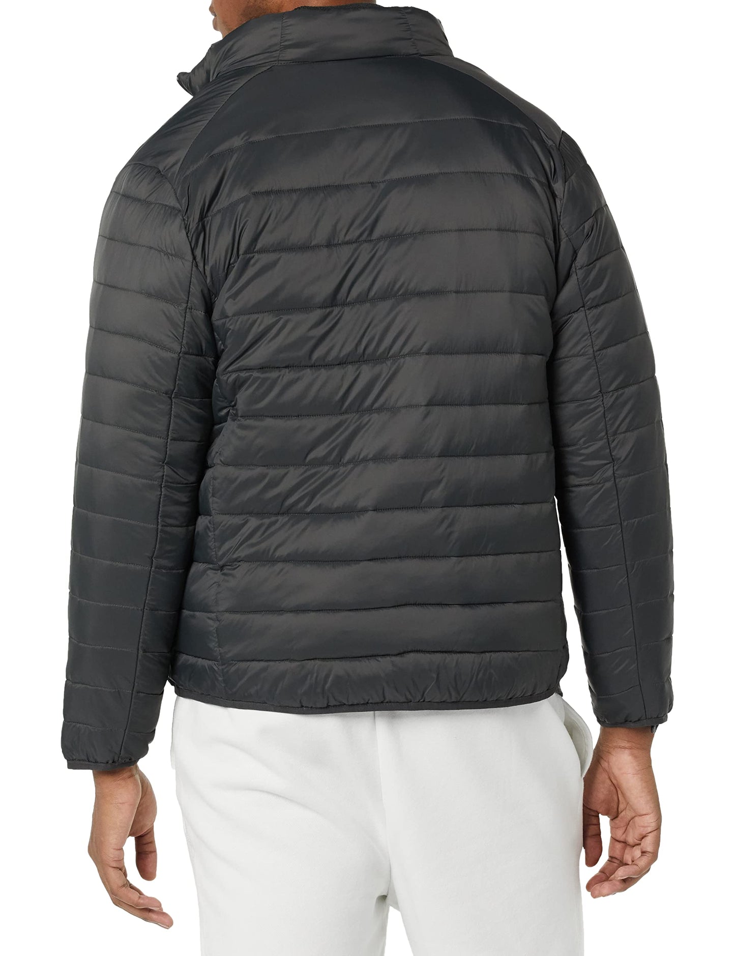 Amazon Essentials Men's Packable Lightweight Water-Resistant Puffer Jacket (Available in Big & Tall), Dark Grey, 3X-Large Big Tall