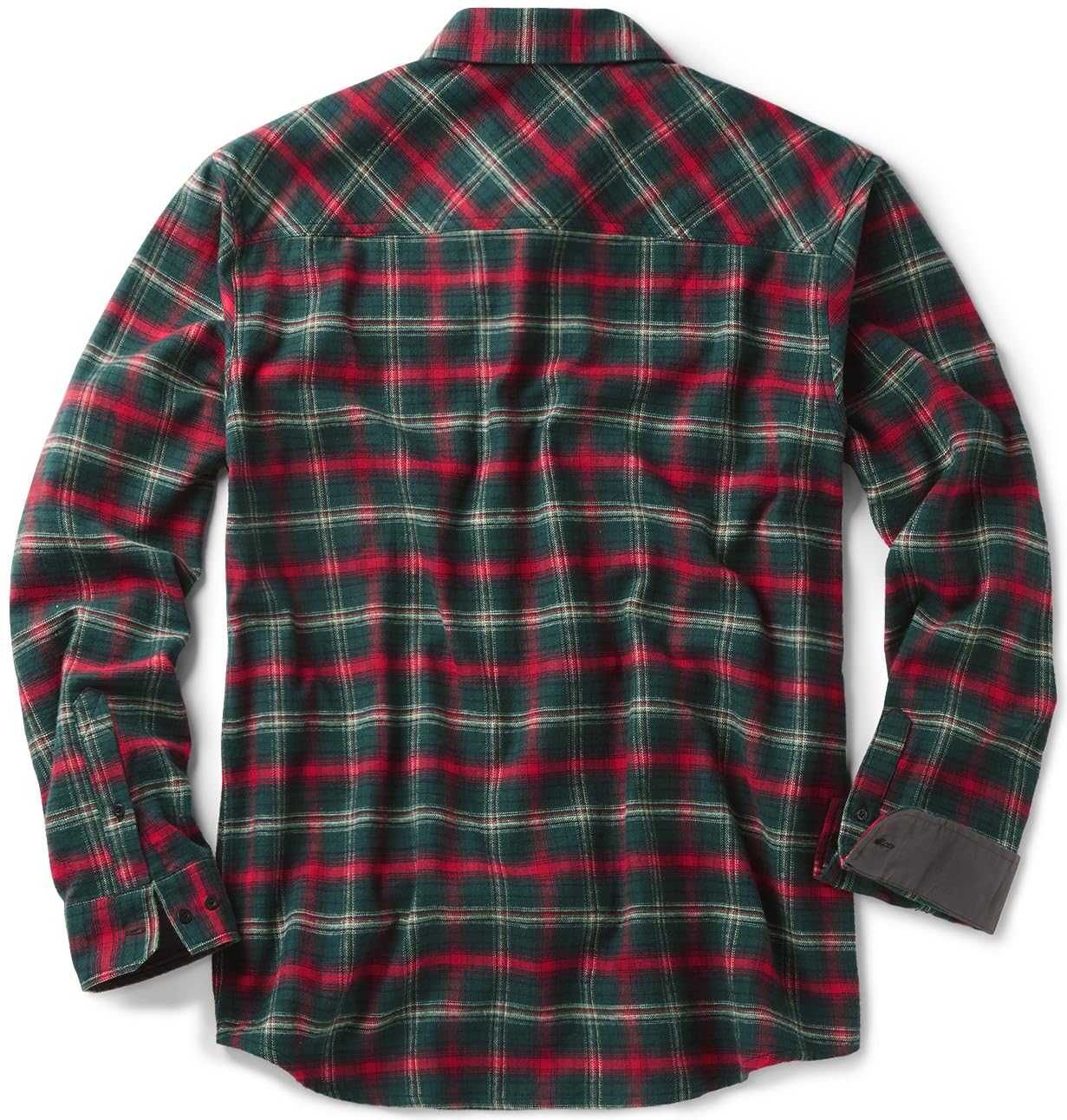 CQR Men's Flannel Button Down Shirts, Soft Cotton Plaid Long Sleeve Tactical Work Shirt, Warm Outdoor Essential with Pocket, Stealth Holiday Mood, XX-Large Tall