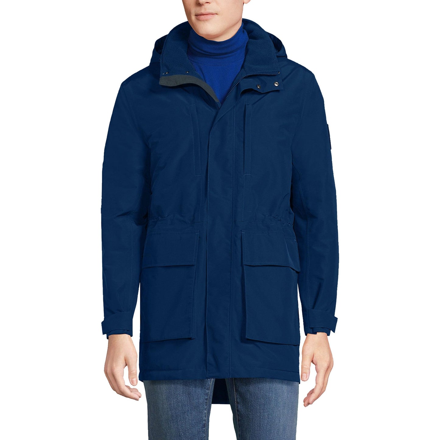 Lands' End Mens Squall Waterproof Parka Deep Sea Navy Big And Tall 4xlt
