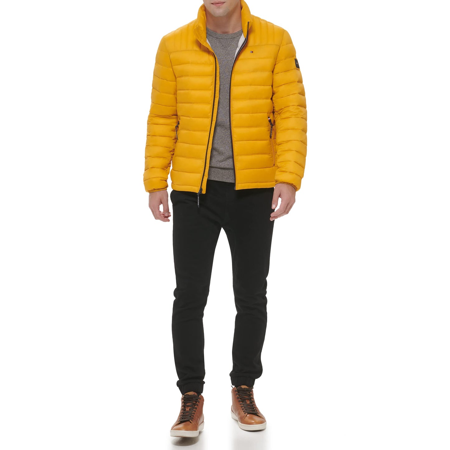 Tommy Hilfiger Men's Ultra Loft Lightweight Packable Puffer Jacket (Standard and Big & Tall), Yellow Gold, 3X-Large